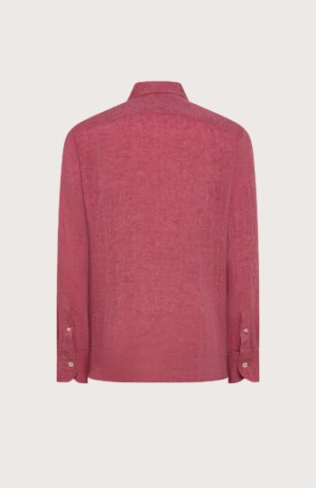 Camicia lino leggero unito tinto filo retro