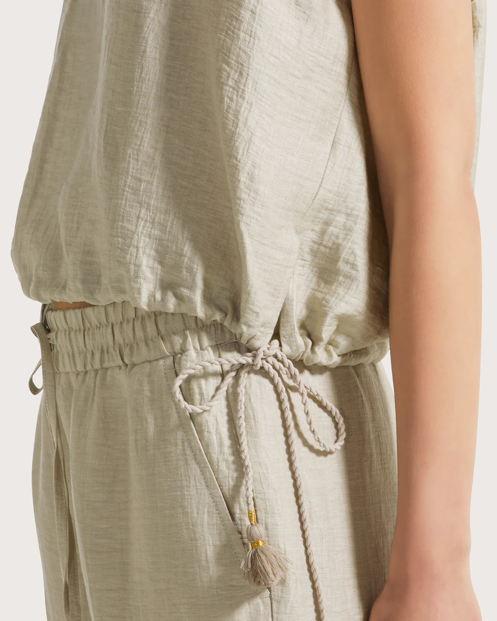 Camicia donna misto lino spiegazzato