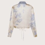 Camicia voile ramie’st. fiore ecoprint retro