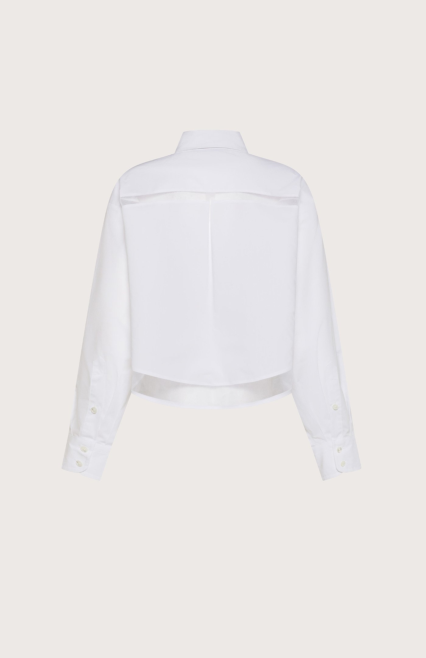 Camicia popeline 100% cotone con organza retro