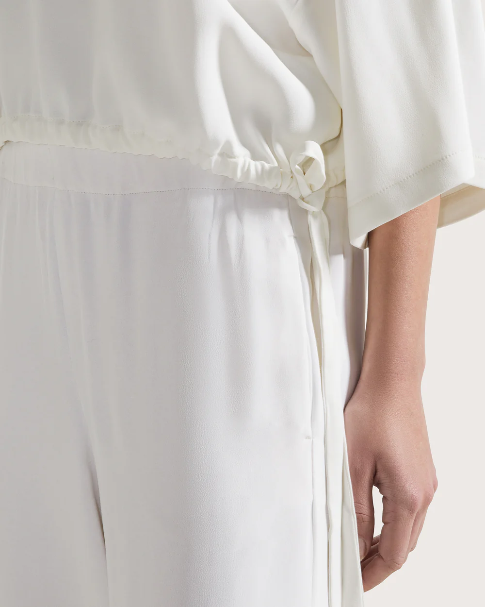 Camicia cady crepe viscosa unito stretch