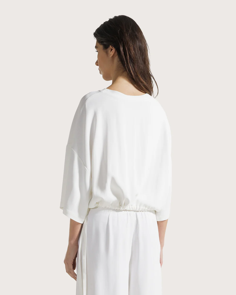 Camicia cady crepe viscosa unito stretch