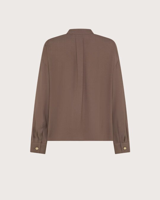Camicia cady leggero in crêpe di viscosa retro