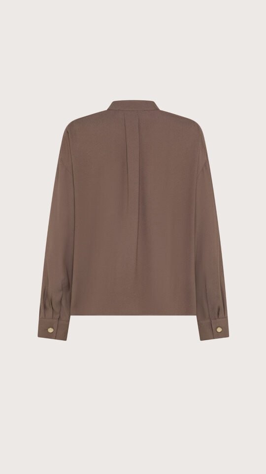 Camicia cady leggero in crêpe di viscosa retro