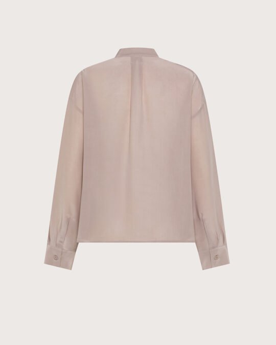 Camicia unito misto seta sand wash retro