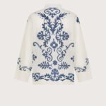 Camicia stampa ornamentale su mussola retro