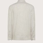 Camicia lino leggero fantasia tinto filo retro