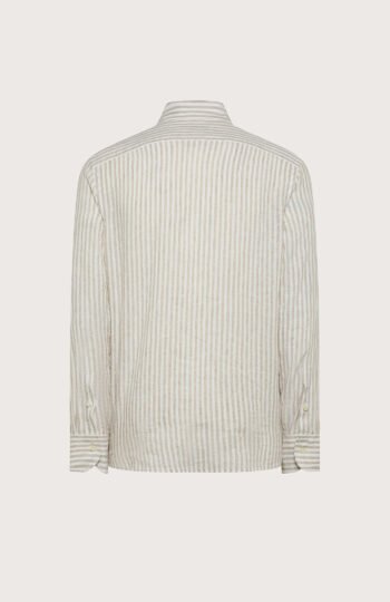 Camicia lino leggero fantasia tinto filo retro