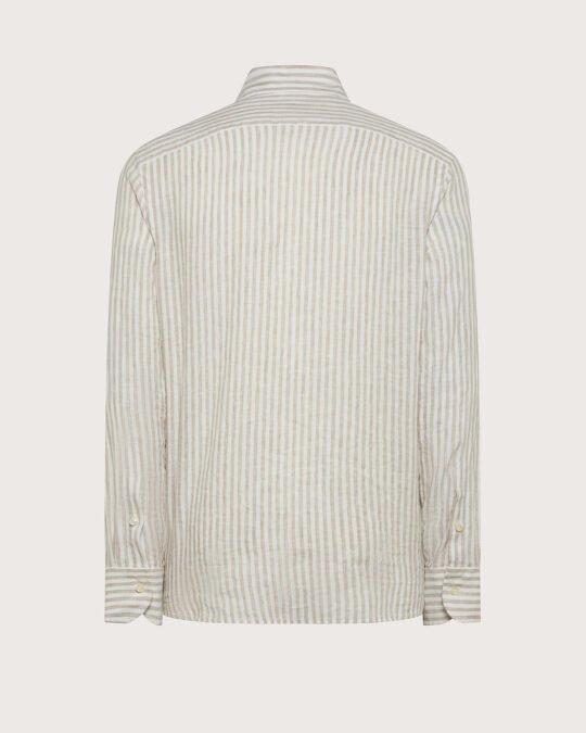 Camicia lino leggero fantasia tinto filo retro