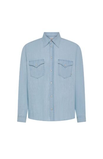 Camicia uomo blu Cycle rayan shirt light bleach