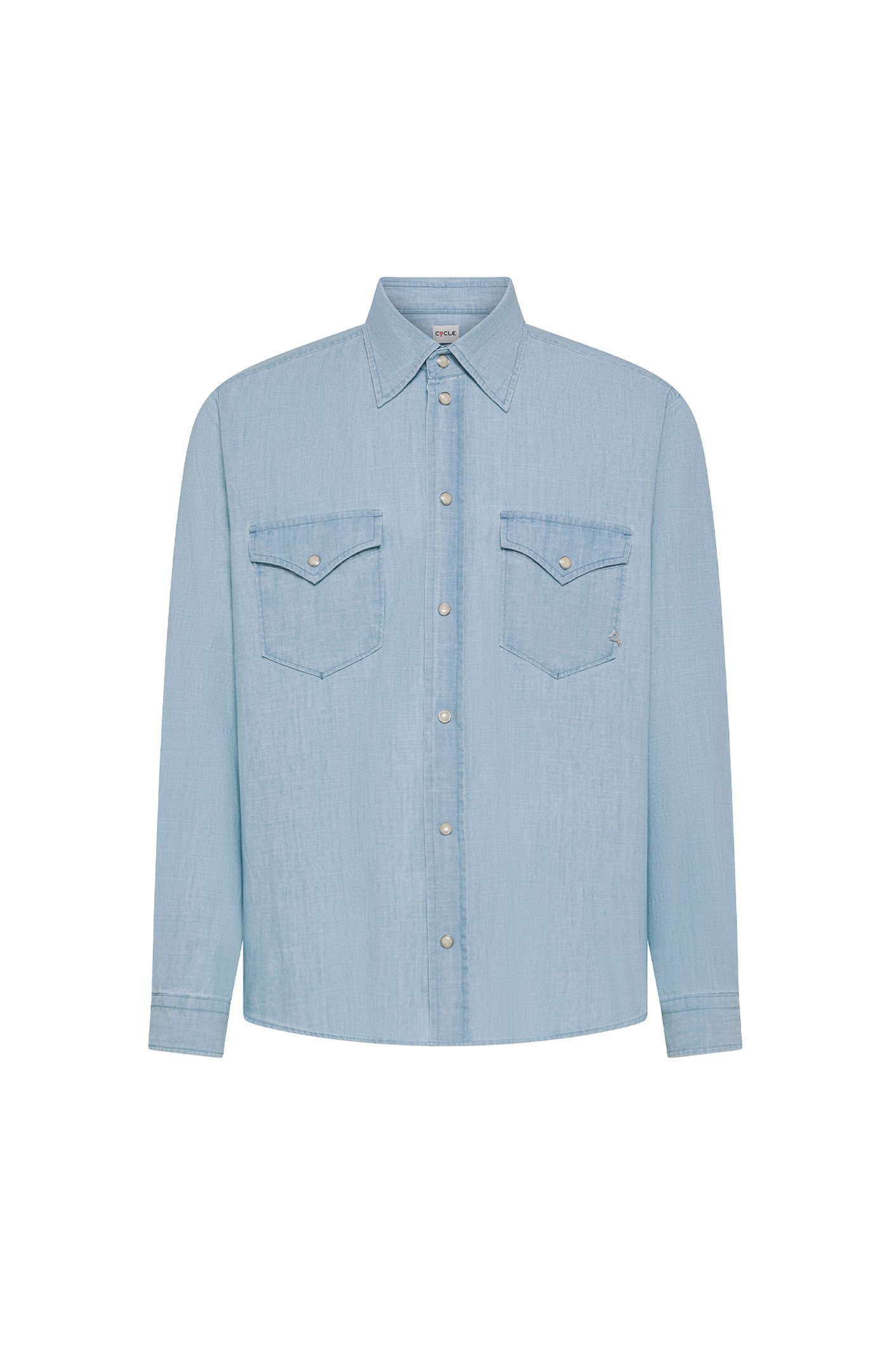 Camicia uomo blu Cycle rayan shirt light bleach