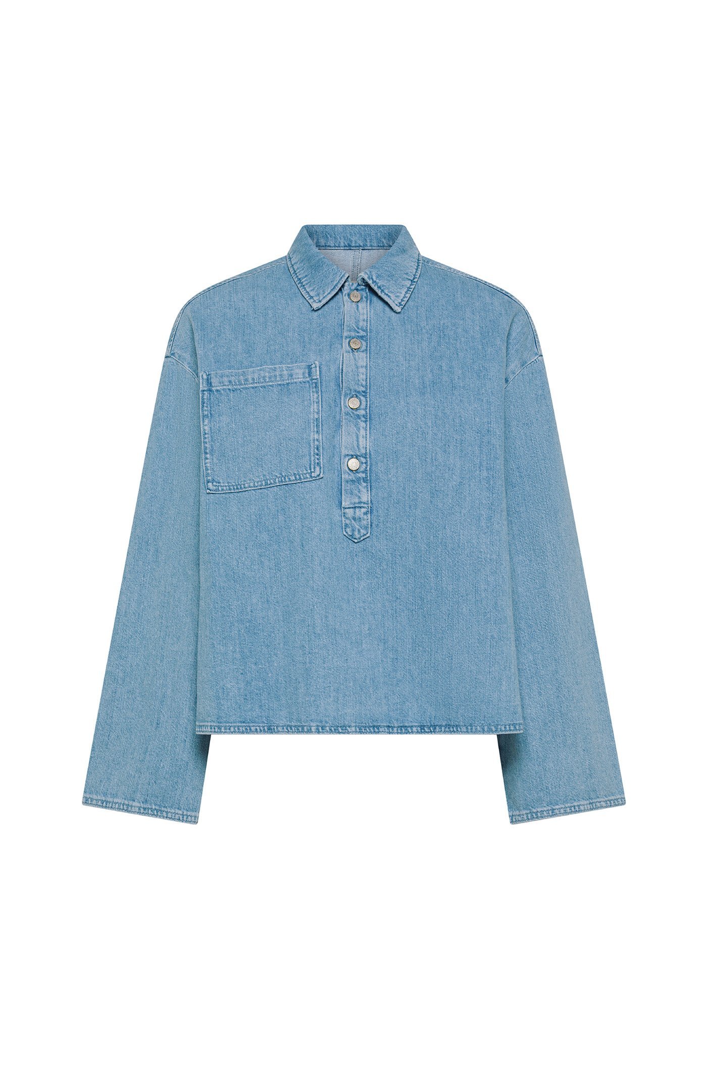 Camicia donna blu Cycle giselle shirt regular stone bleached