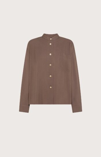 camicia donna marrone Seventy cady leggero viscosa crepe