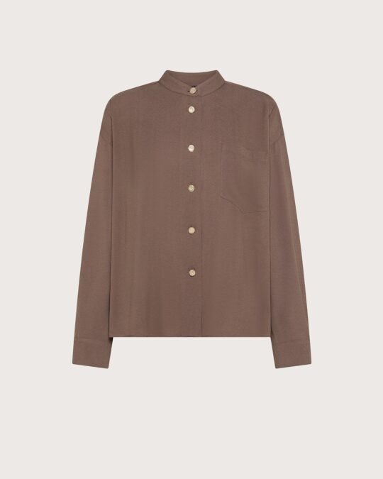 camicia donna marrone Seventy cady leggero viscosa crepe