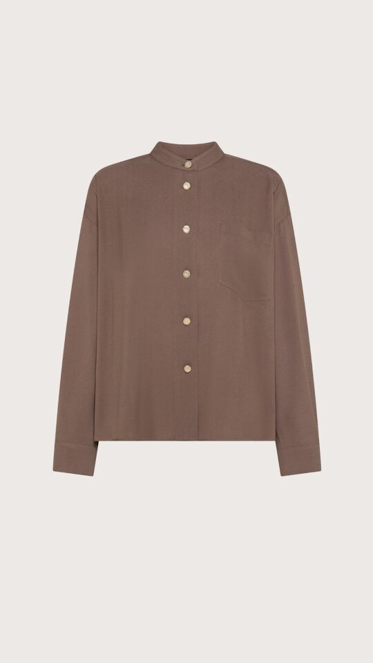 camicia donna marrone Seventy cady leggero viscosa crepe