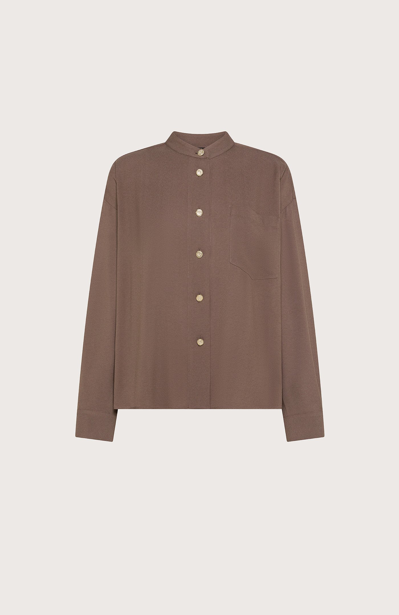 camicia donna marrone Seventy cady leggero viscosa crepe