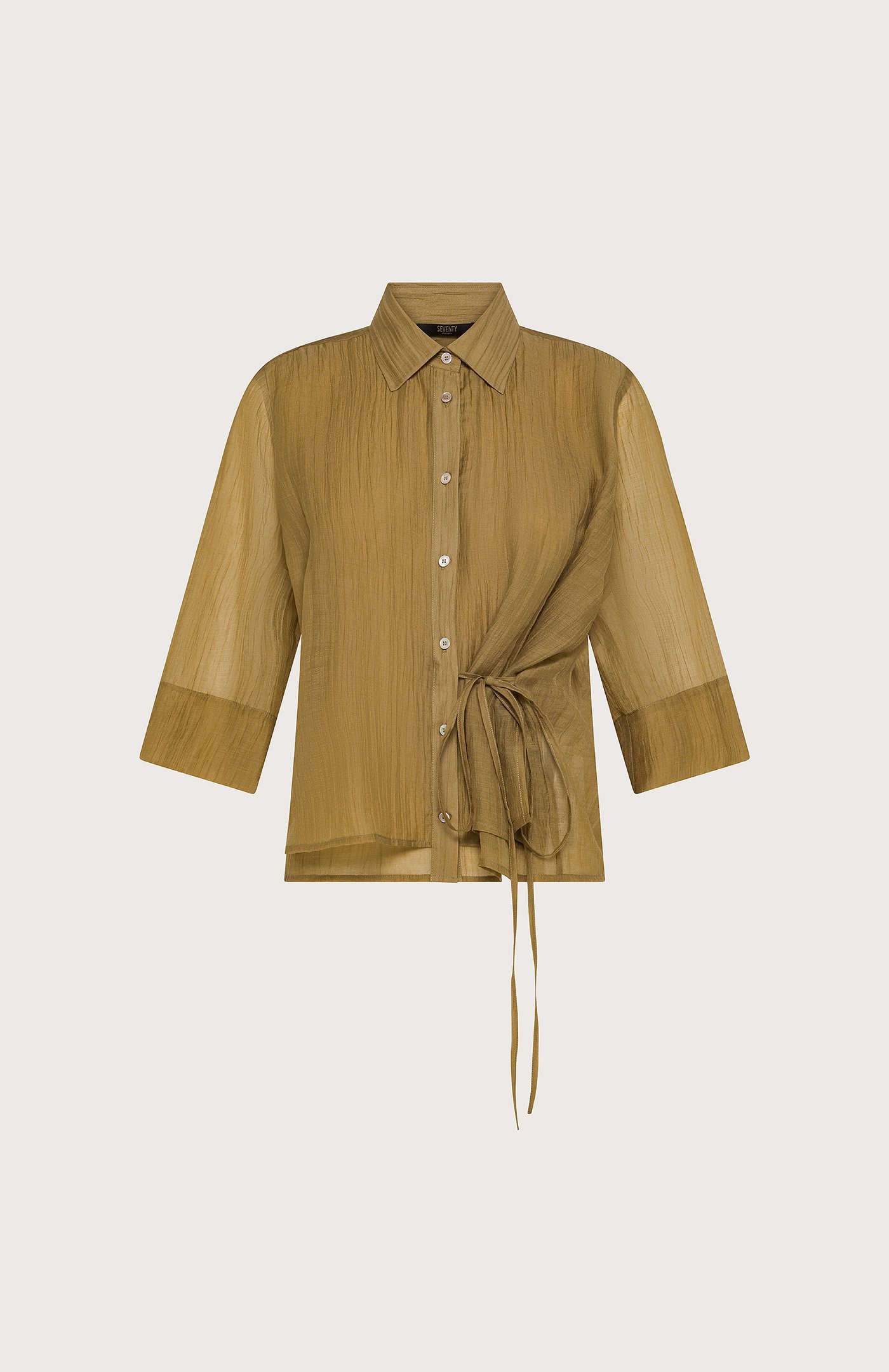 camicia donna voile unito fiammato stropicciato permanente Seventy