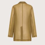 Giacca voile unito fiammato stropicciato permanente retro