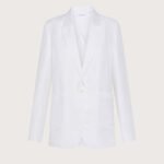 Giacca donna misto lino spiegazzato