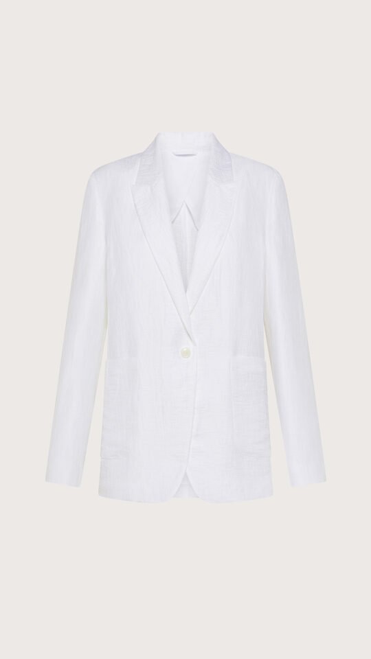 Giacca donna misto lino spiegazzato
