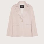 Giacca donna rosa Seventy lino cotone stretch effetto vintage