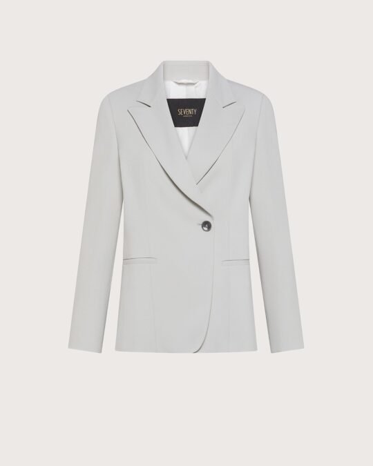 giacca donna Seventy cady crepe viscosa unito stretch colore grigio taglia 42