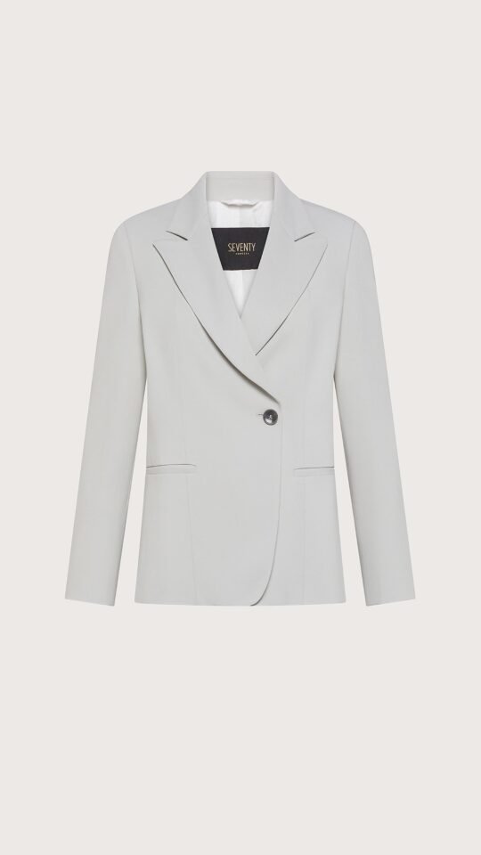 giacca donna Seventy cady crepe viscosa unito stretch colore grigio taglia 42