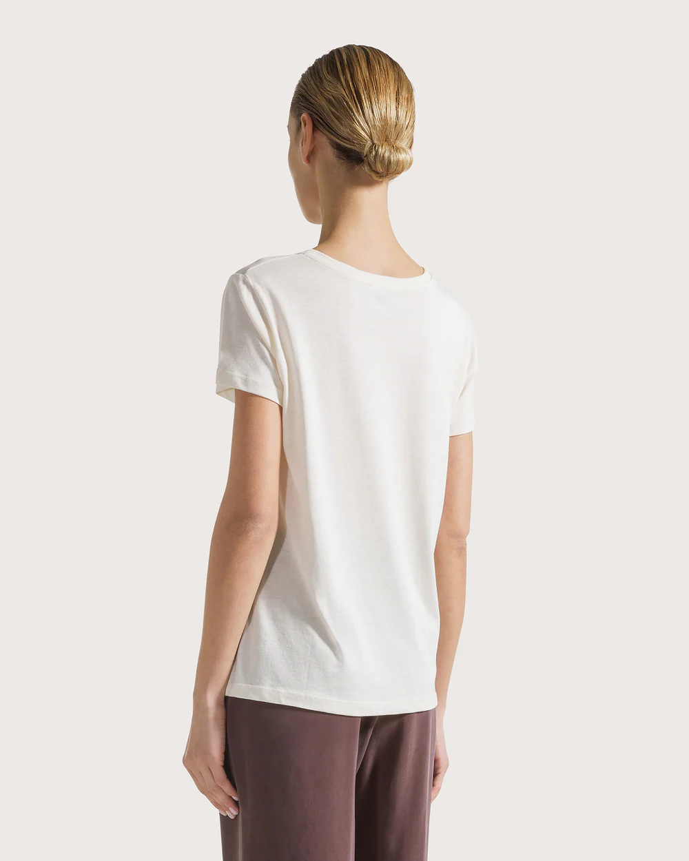 T-shirt jersey+crepe misto seta