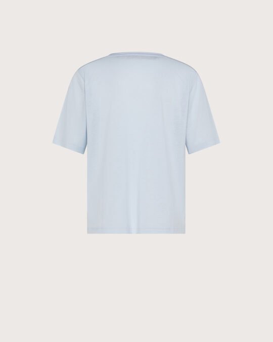 Maglia t-shirt jersey con inserti misto seta retro