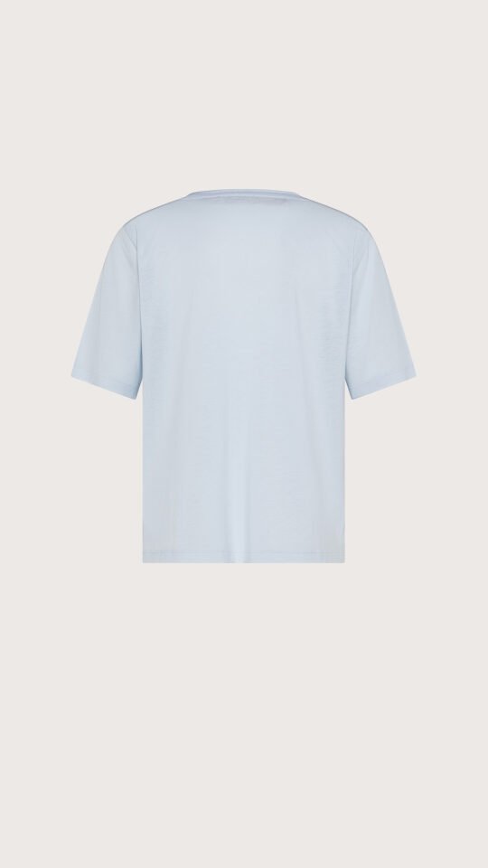 Maglia t-shirt jersey con inserti misto seta retro