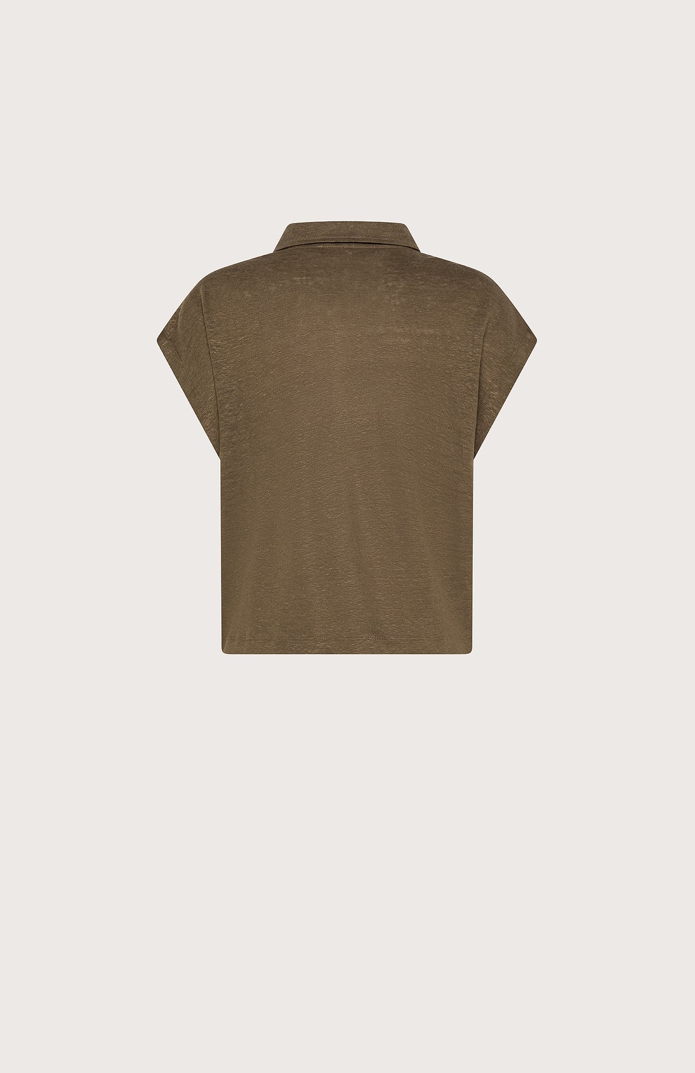 Polo jersey fiammato 100% lino retro