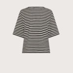 Barchetta con fiore jersey cotone riga pari retro