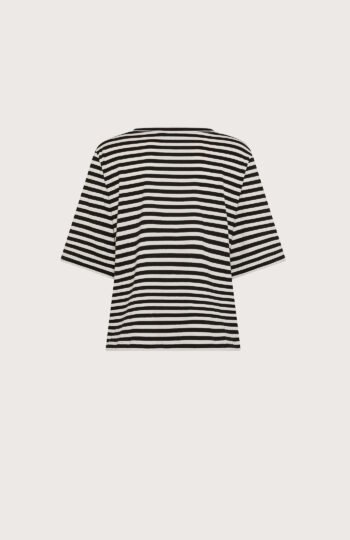 Barchetta con fiore jersey cotone riga pari retro