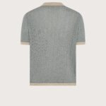 polo uomo jacquard panna Seventy bicolore f.14 retro