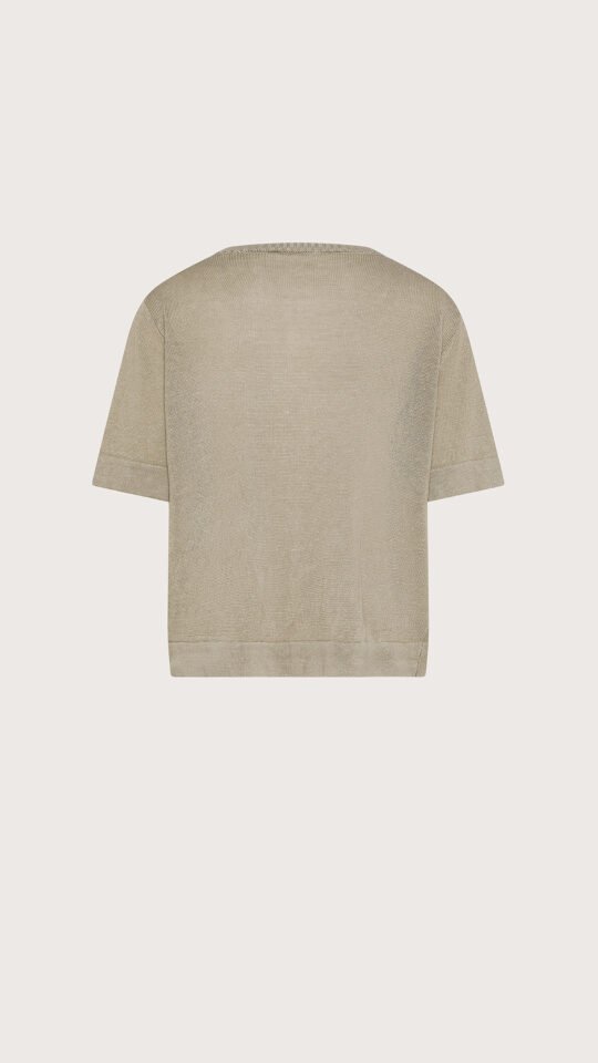 T-shirt cordonetto lino/cotone retro