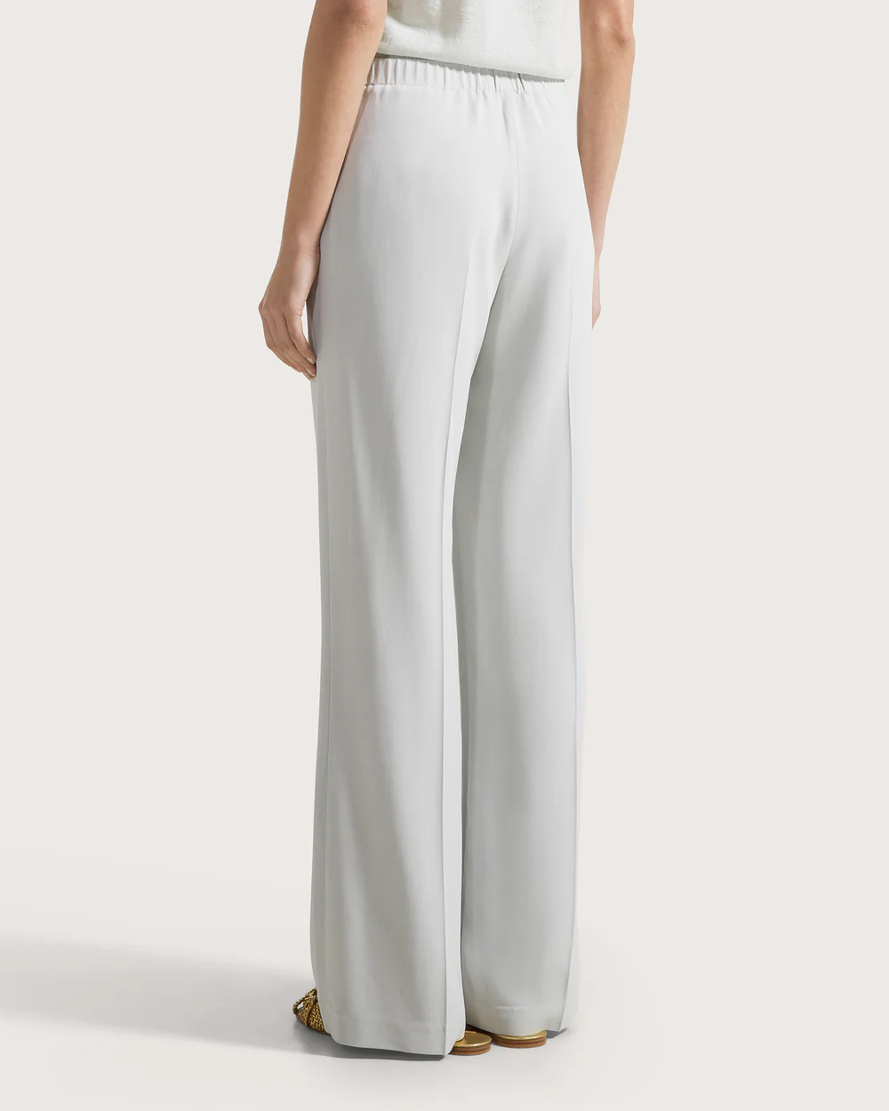 Pantalone cady crepe viscosa unito stretch