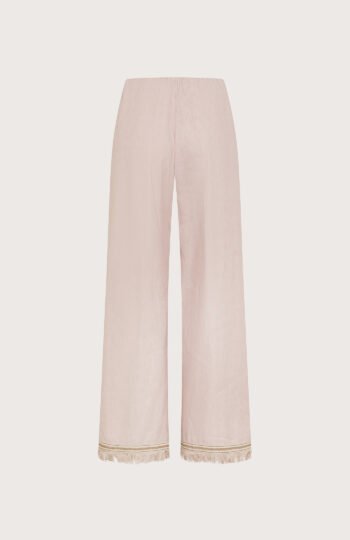 Pantalone lino cotone stretch effetto vintage retro