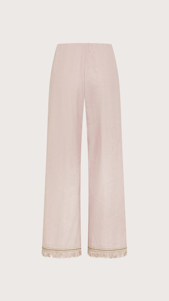 Pantalone lino cotone stretch effetto vintage retro