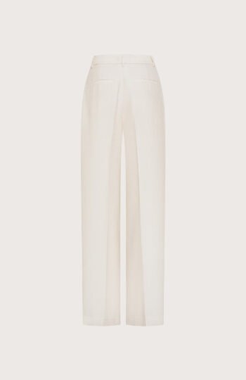 Pantalone in cotone e viscosa crepe dis. microresca tridimensionale retro