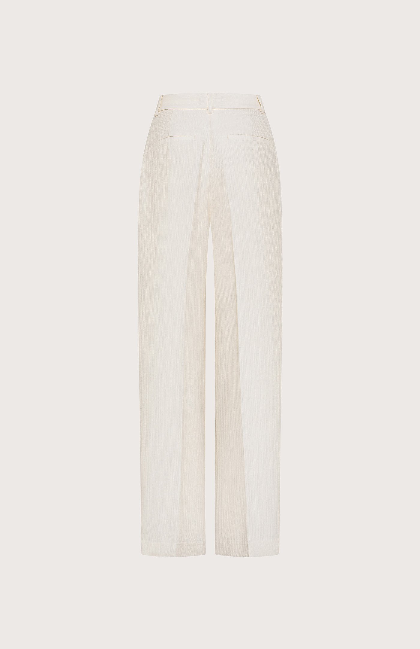 Pantalone in cotone e viscosa crepe dis. microresca tridimensionale retro