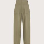 Pantalone popeline stretch unito retro