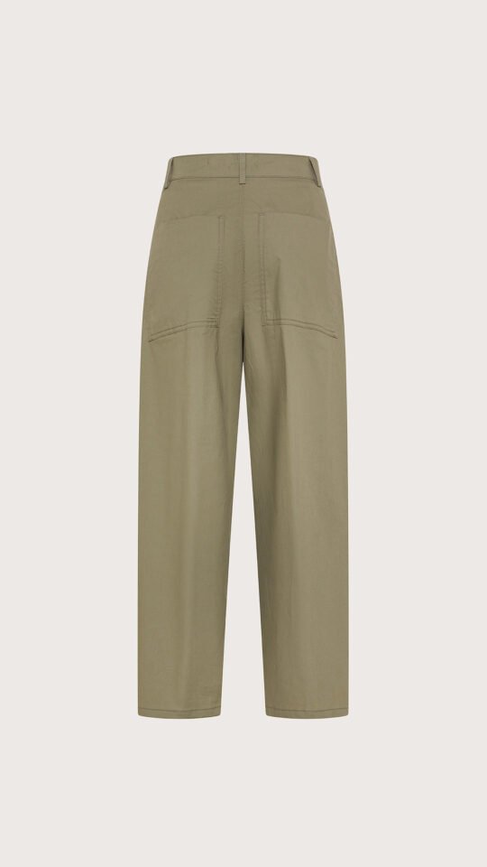 Pantalone popeline stretch unito retro