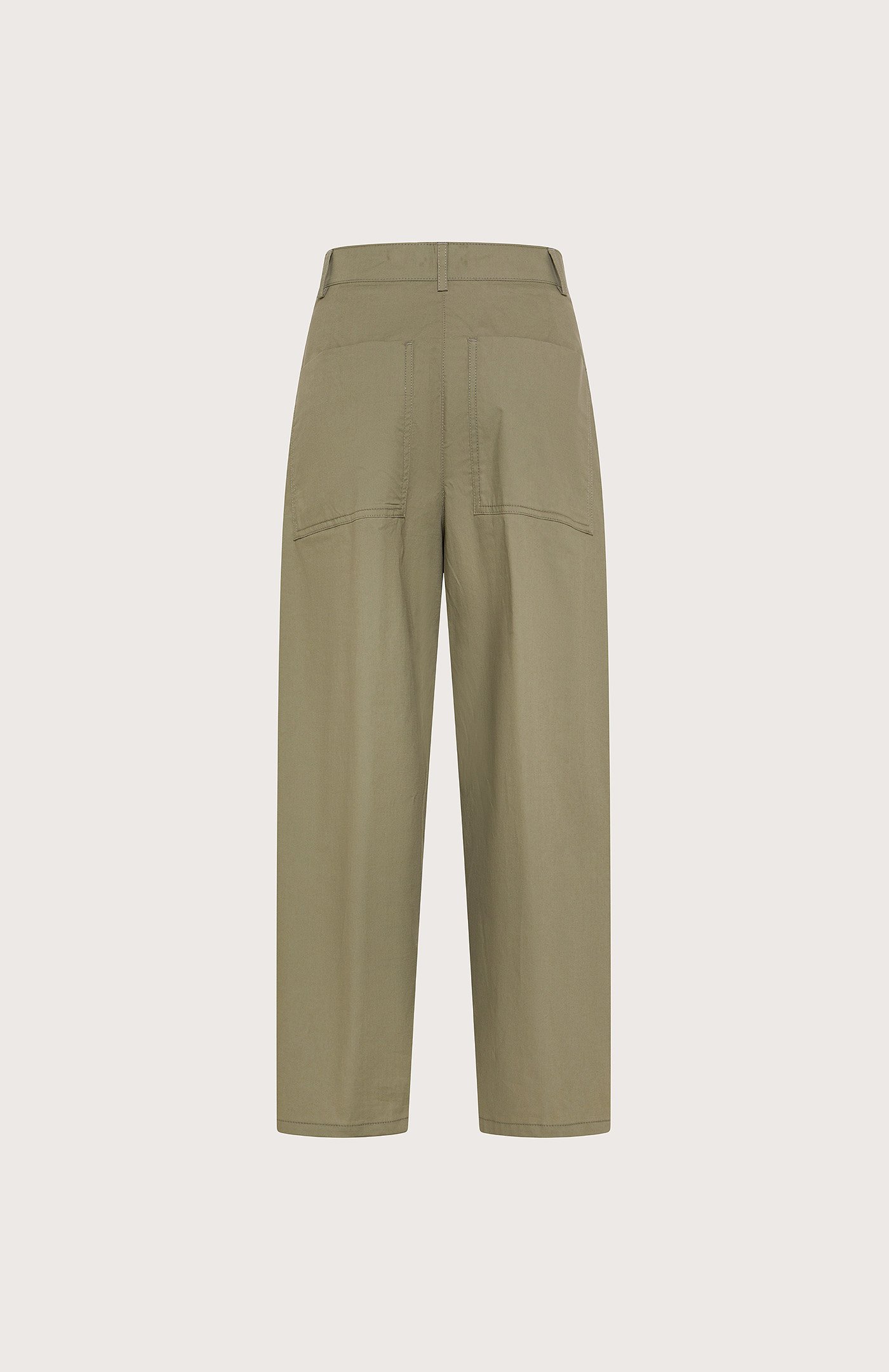 Pantalone popeline stretch unito retro