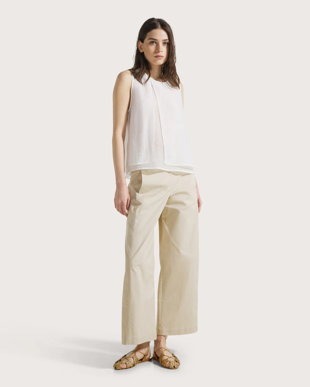 Pantalone gabardine cotone basic stretch