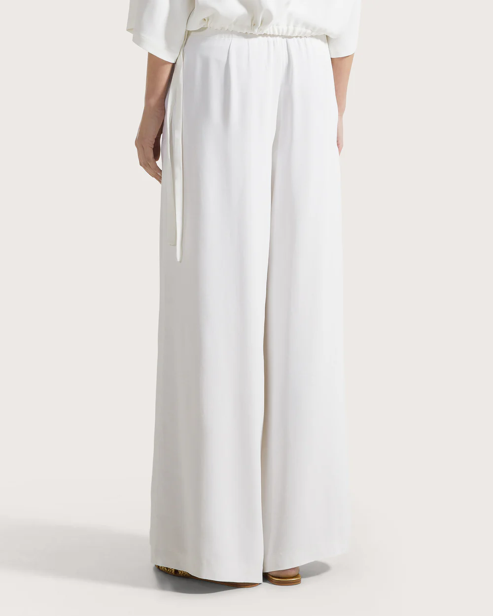 Pantalone cady crepe viscosa unito stretch