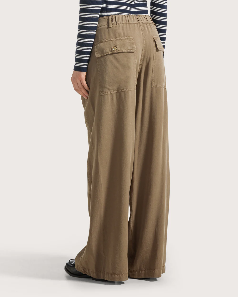 Pantalone donna tela tencel tinto capo