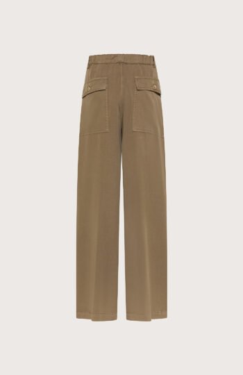 Pantalone donna tela tencel tinto capo retro