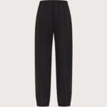 Pantalone unito misto seta sand wash retro