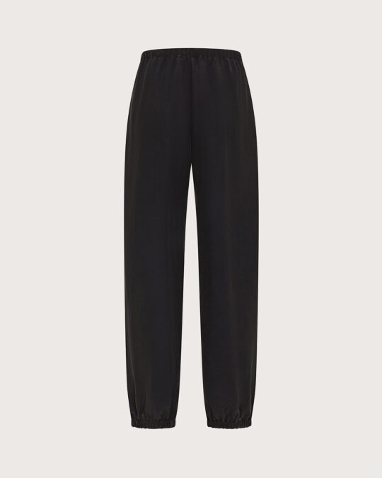 Pantalone unito misto seta sand wash retro