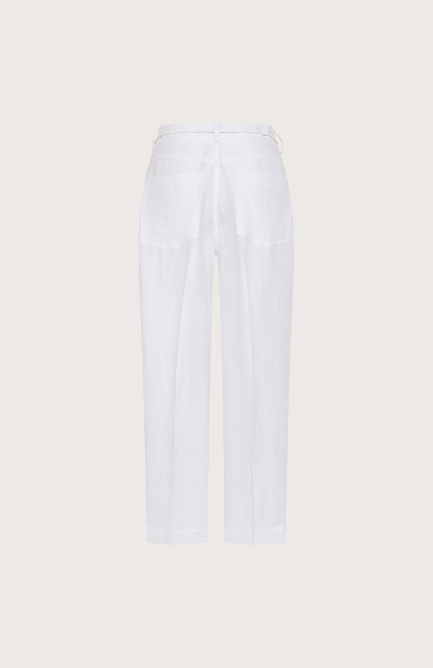 Pantalone donna misto lino spiegazzato retro